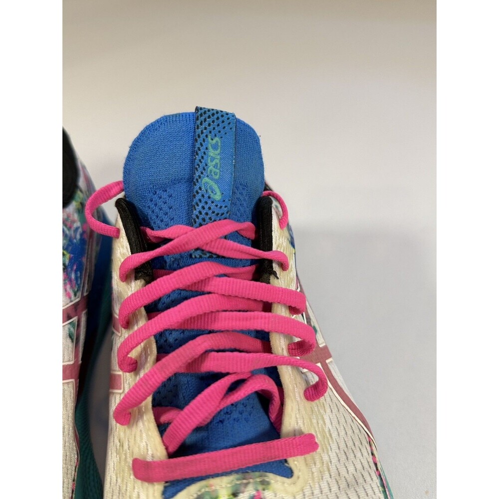 Asics Gel Nimbus 24 Womens Sz 8.5 M Tropical White Pink Running Sneakers Shoes - Picture 15 of 15